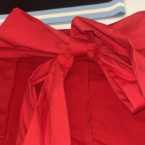 LOFT Tie Waist Shorts in Red Sz 4 NWOT - Picture 7 of 10